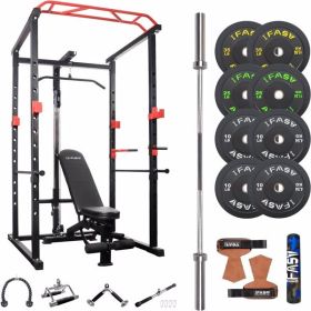 160lb Home Gym sets Multi-functional Power Cage,Home Adjustable Pullup Squat Rack 1000Lbs Capacity Comprehensive Fitness Barbell Rack 160lb Home Gym sets Multi-functional Power Cage,Home Adjustable Pullup Squat Rack 1000Lbs Capacity Comprehensive Fitness Barbell Rack